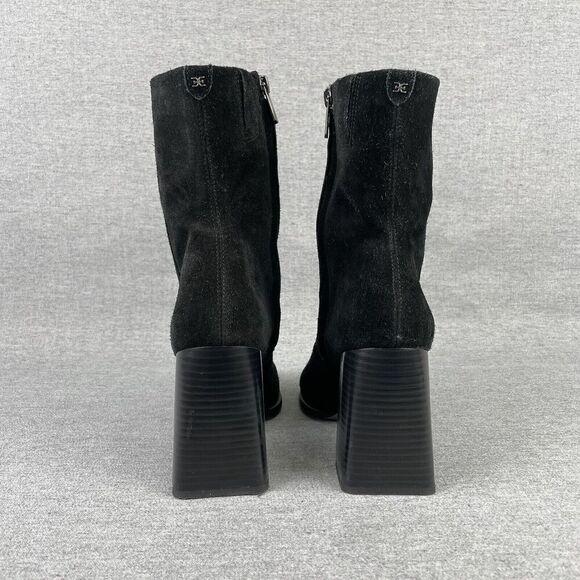 Sam Edelman Ivette Boots Women 9.5 Black Suede Square‎ Toe 90s Mid Calf 90s Y2K - Picture 6 of 16